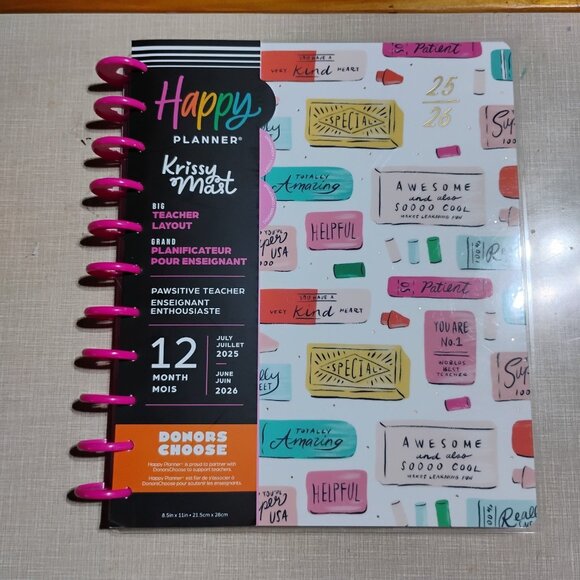 New Happy Planner Pawsitive Teacher 12-Month Dated Planner July 2025-June 2026 - Picture 1 of 11